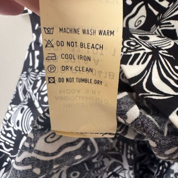 Vintage 80’s Gianni Versace Puff Sleeve Girls Dress Black & White - Picture 10 of 10